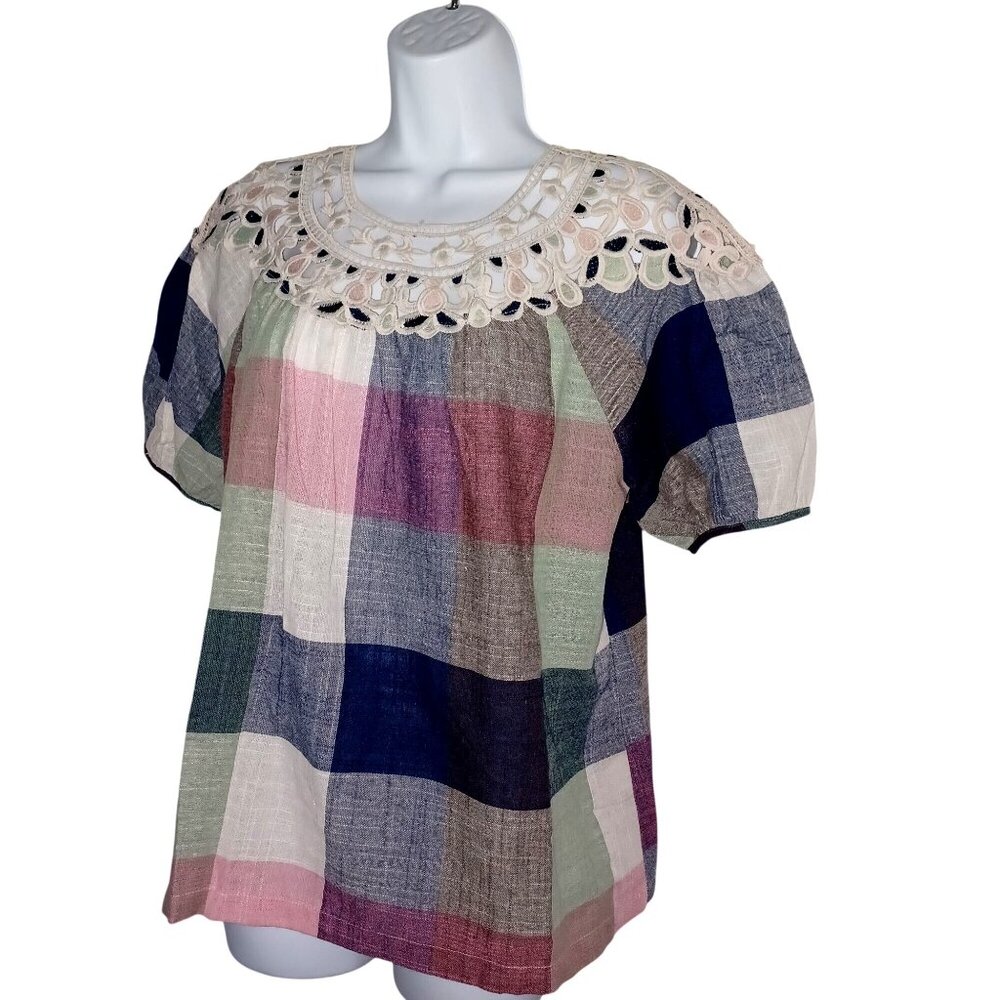 Mystree Patchwork Plaid Boho Cottagecore Crochet … - image 7